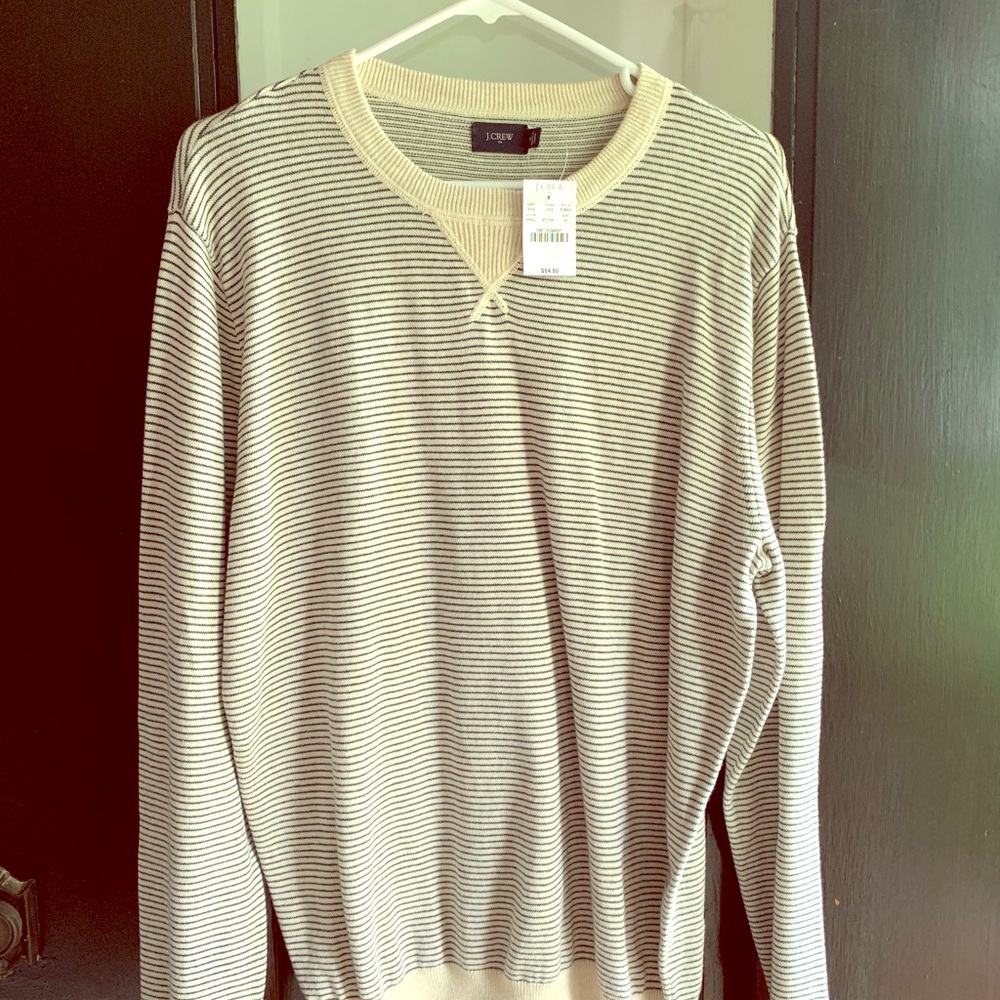 Men’s J crew striped sweater, NWT